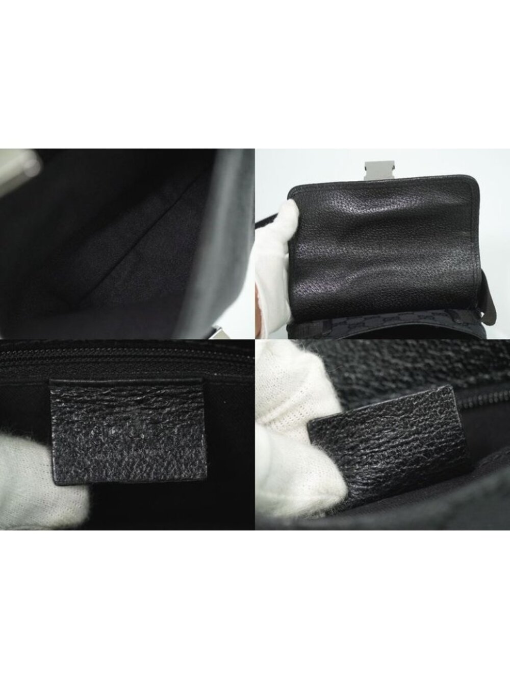 Gucci GG Canvas Waist Pouch Belt Bag Body Black - Picture 9 of 9